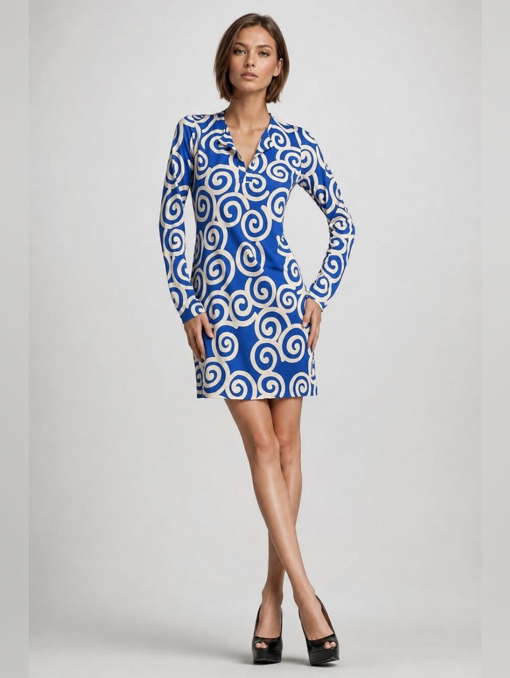 ❤️ DIANE VON FURSTENBERG VINTAGE REINA SILK DRESS - RETRO SWIRL, 2